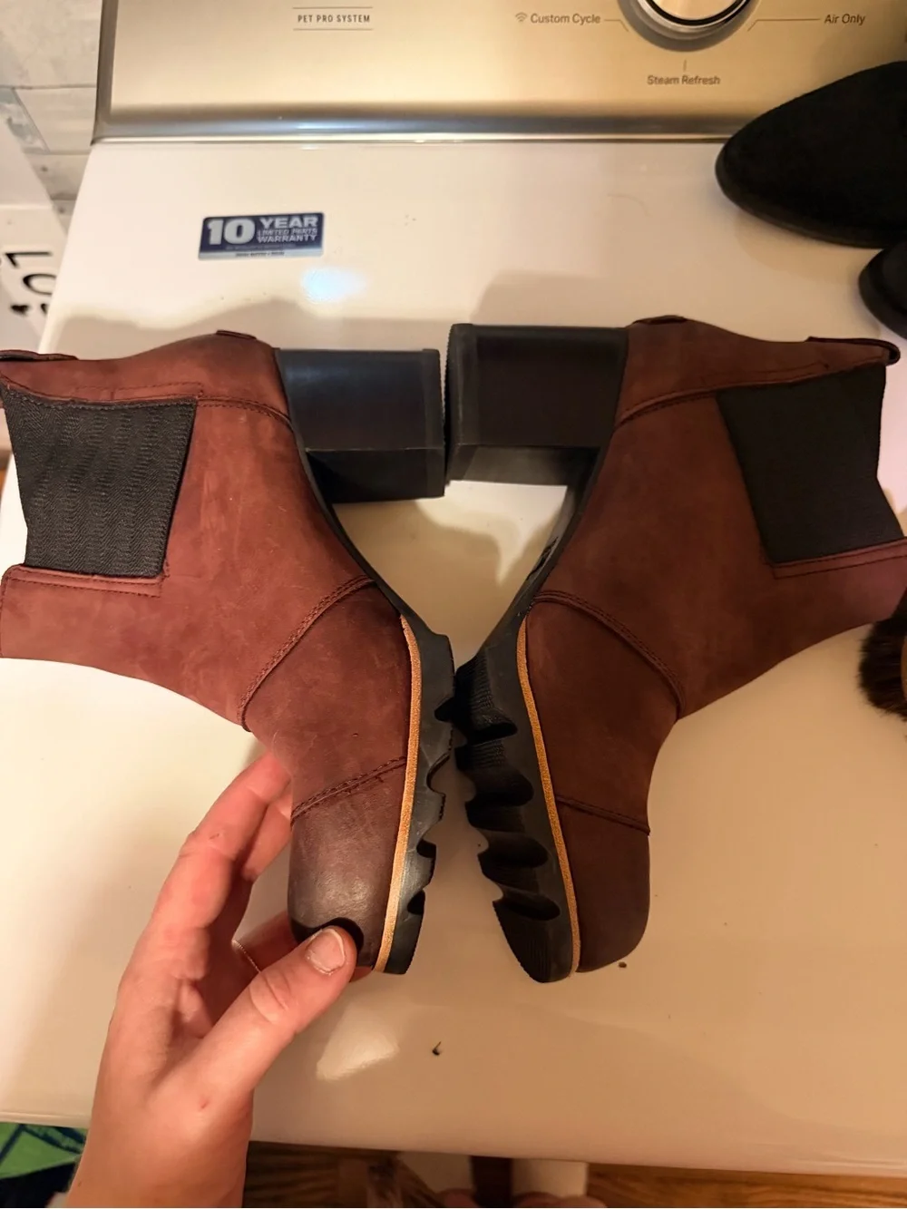 Sorel Addington Chelsea Waterproof Leather Ankle Boots Brown Women’s Size 9